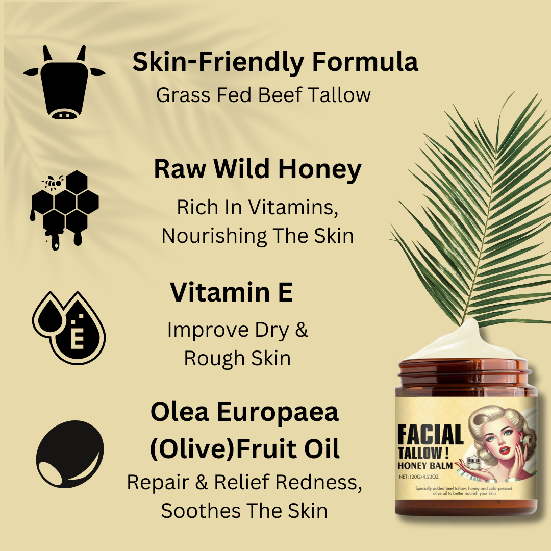 Beef Tallow & Honey Facial Balm